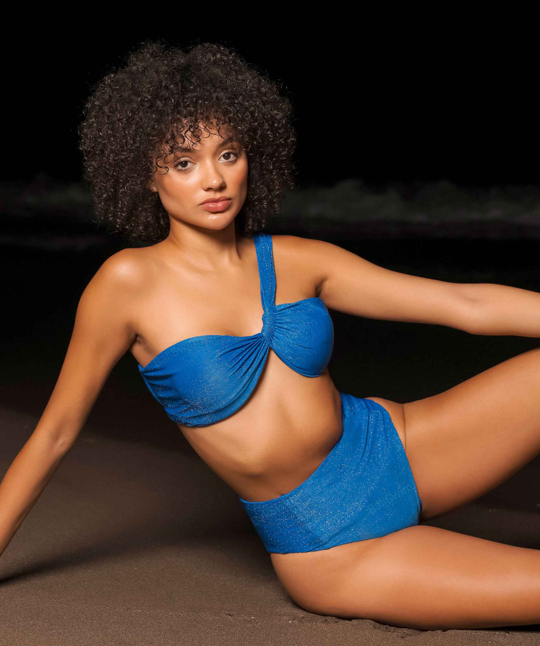 BSWS-T92 Ruched One Shoulder Bikini Top