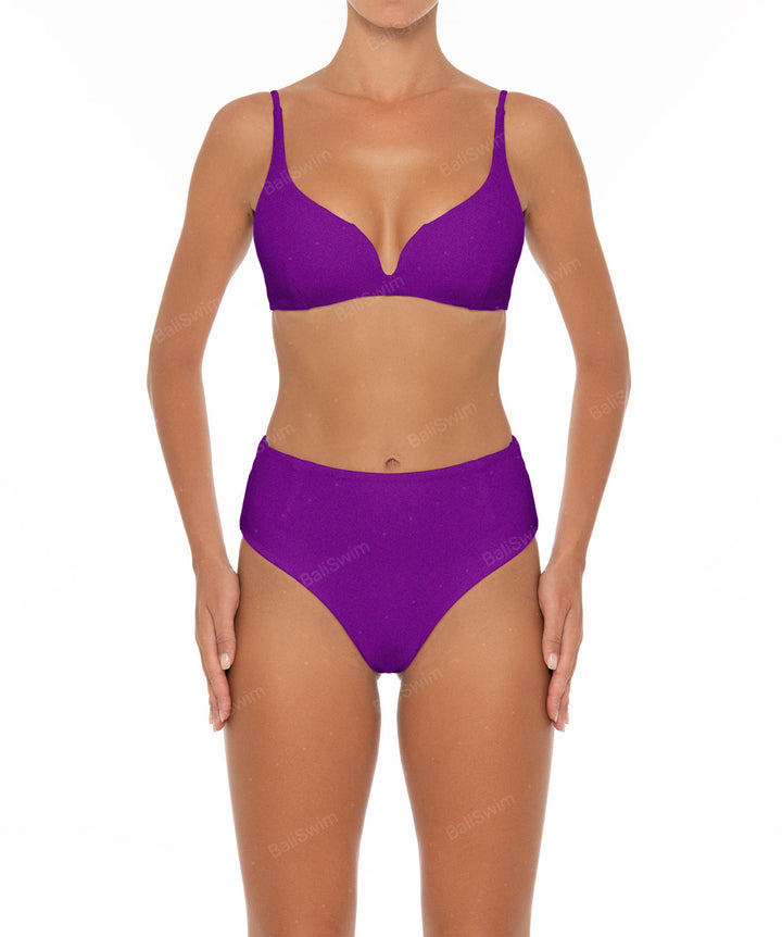 BSWS-B40 Darted High Rise Bikini Bottom