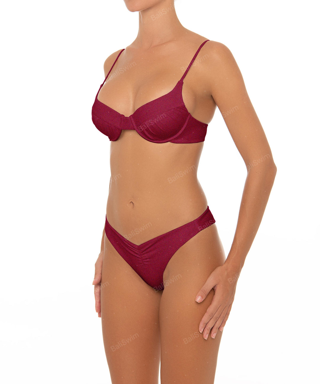 BSWS-B52 Front Gathered Bikini Bottom