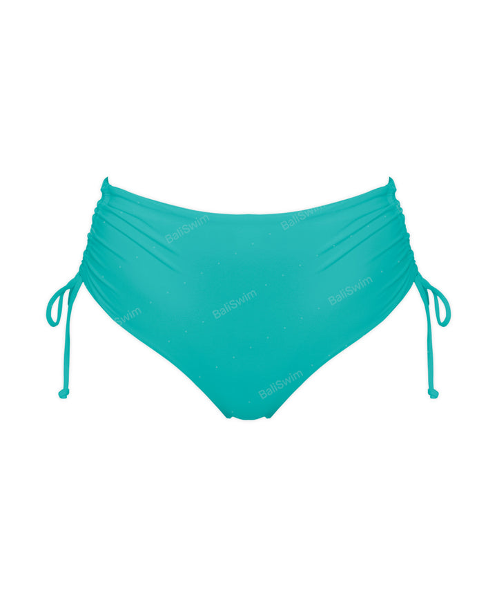 BSWS-B89 Side Ruched High Rise Bikini Bottom