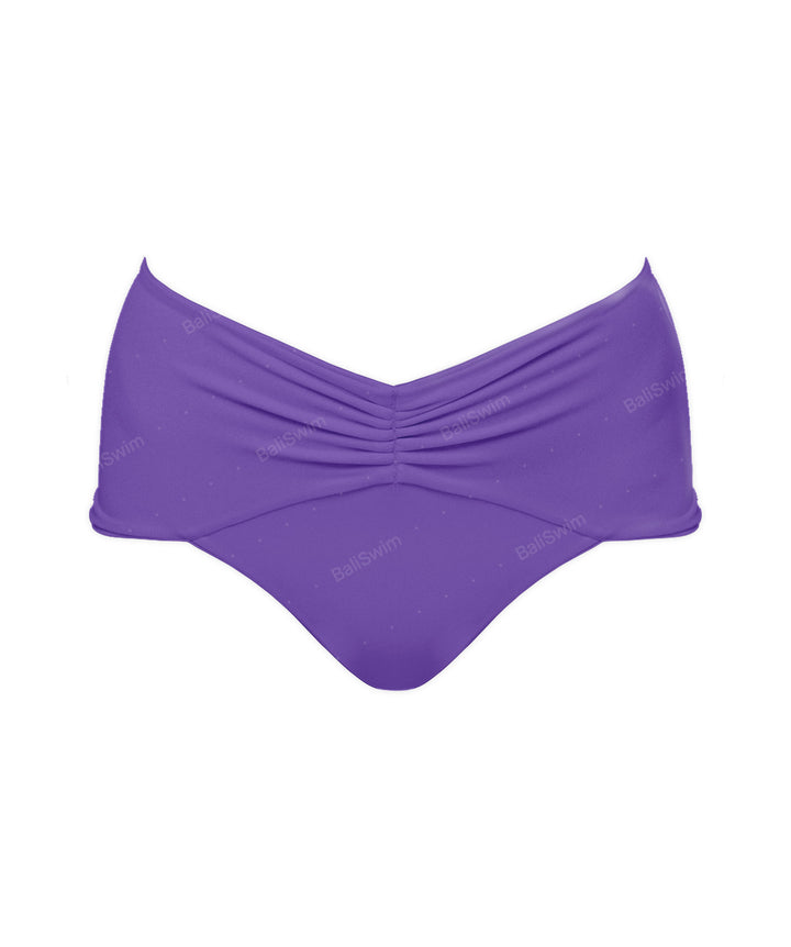 BSWS-B97 Ruched High Rise Bikini Bottom