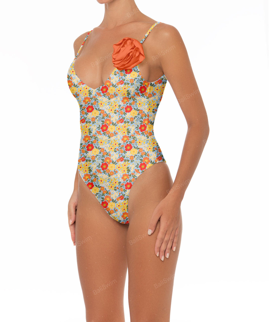 BSWS-S08 Corsage V-Neck One Piece