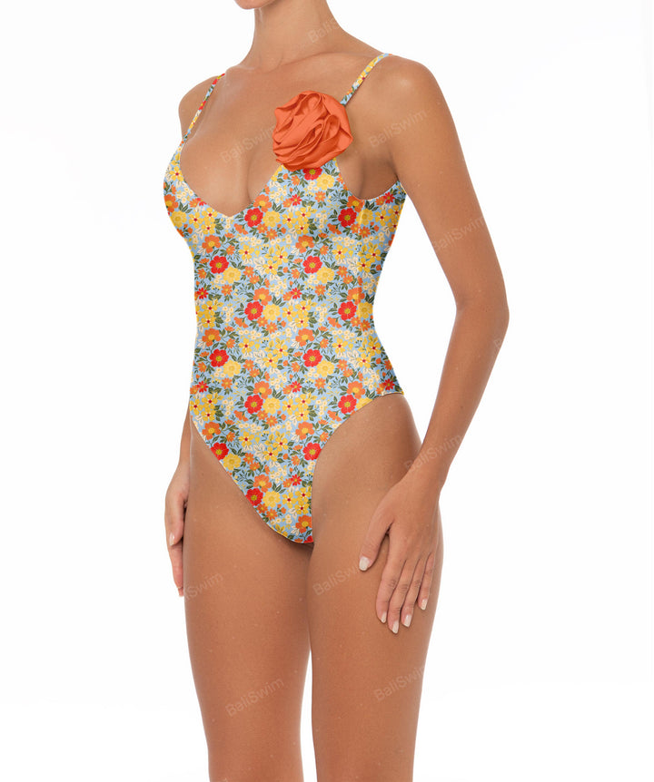 BSWS-S08 Corsage V-Neck One Piece