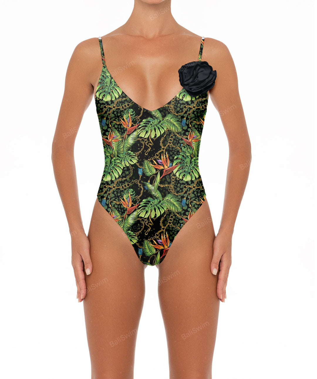BSWS-S08 Corsage V-Neck One Piece