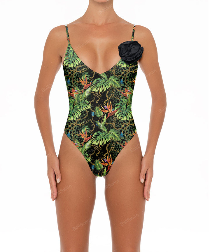 BSWS-S08 Corsage V-Neck One Piece
