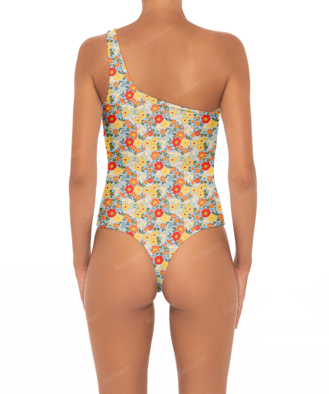 BSWS-S16 Corsage One Shoulder Swimsuit
