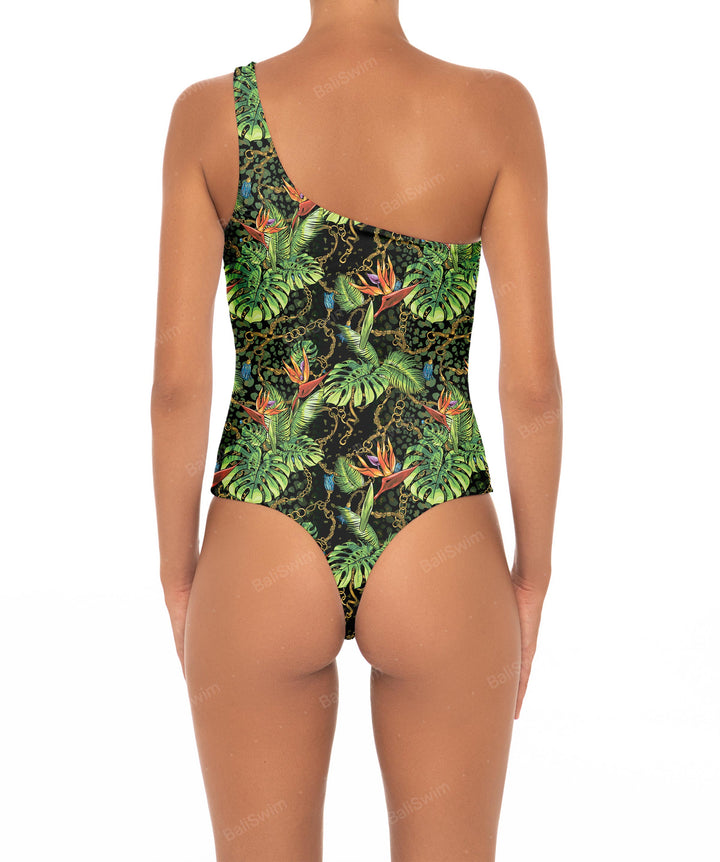 BSWS-S16 Corsage One Shoulder Swimsuit