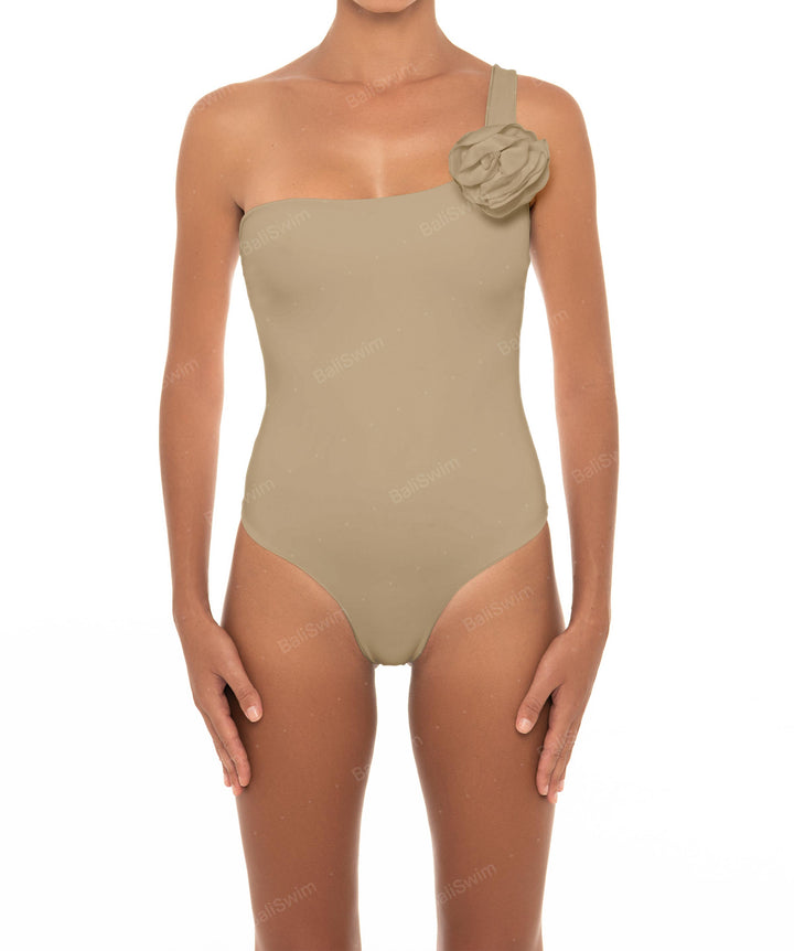 BSWS-S16 Corsage One Shoulder Swimsuit