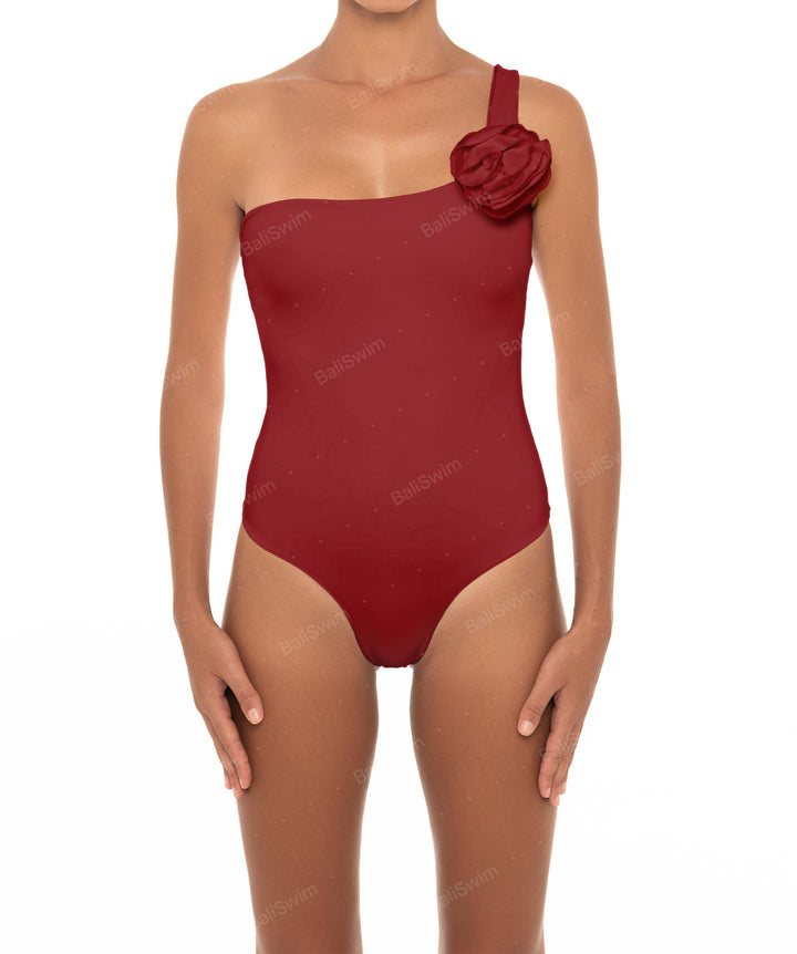 BSWS-S16 Corsage One Shoulder Swimsuit