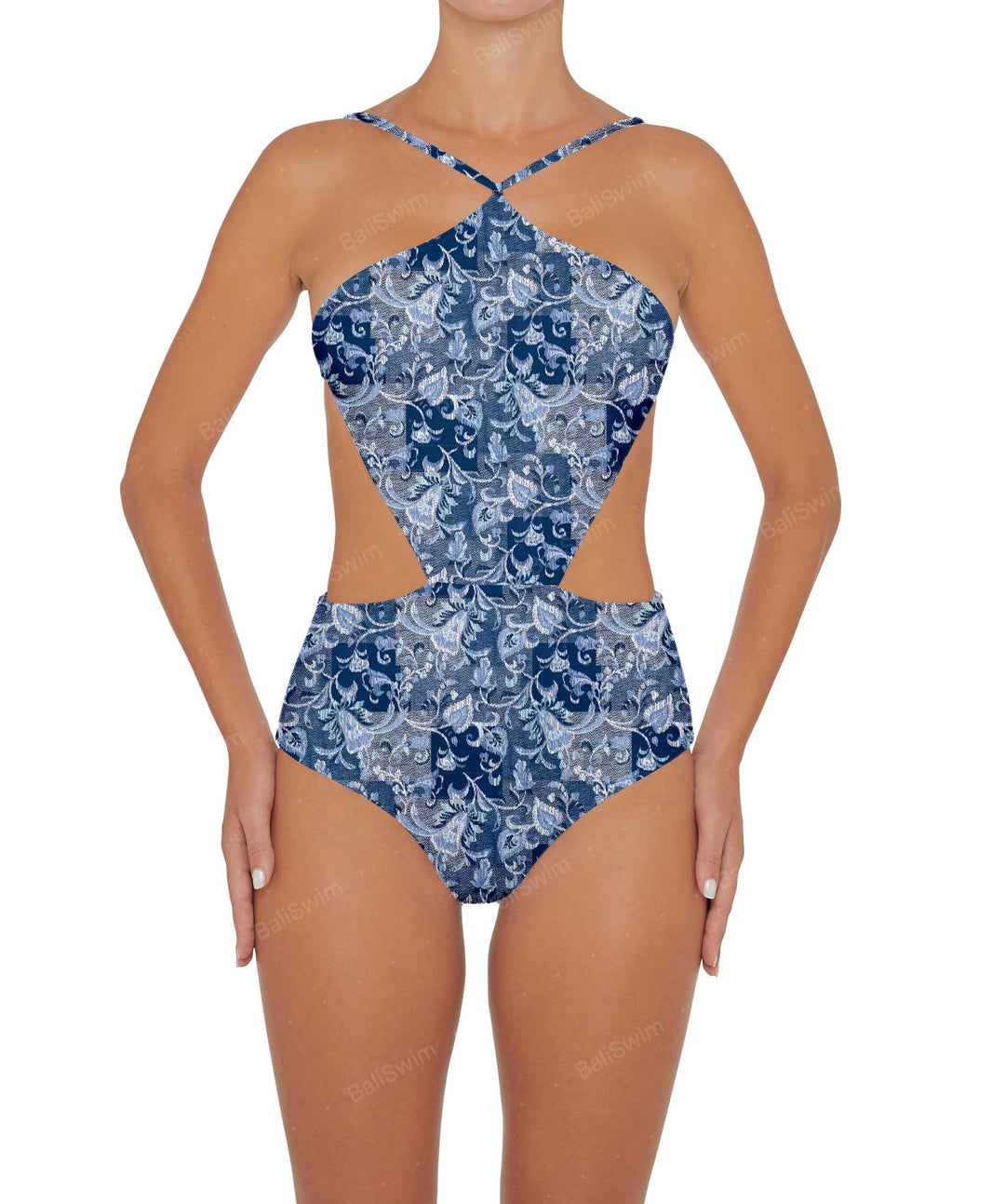 BSWS-S45 Peek a Boo Halter One Piece