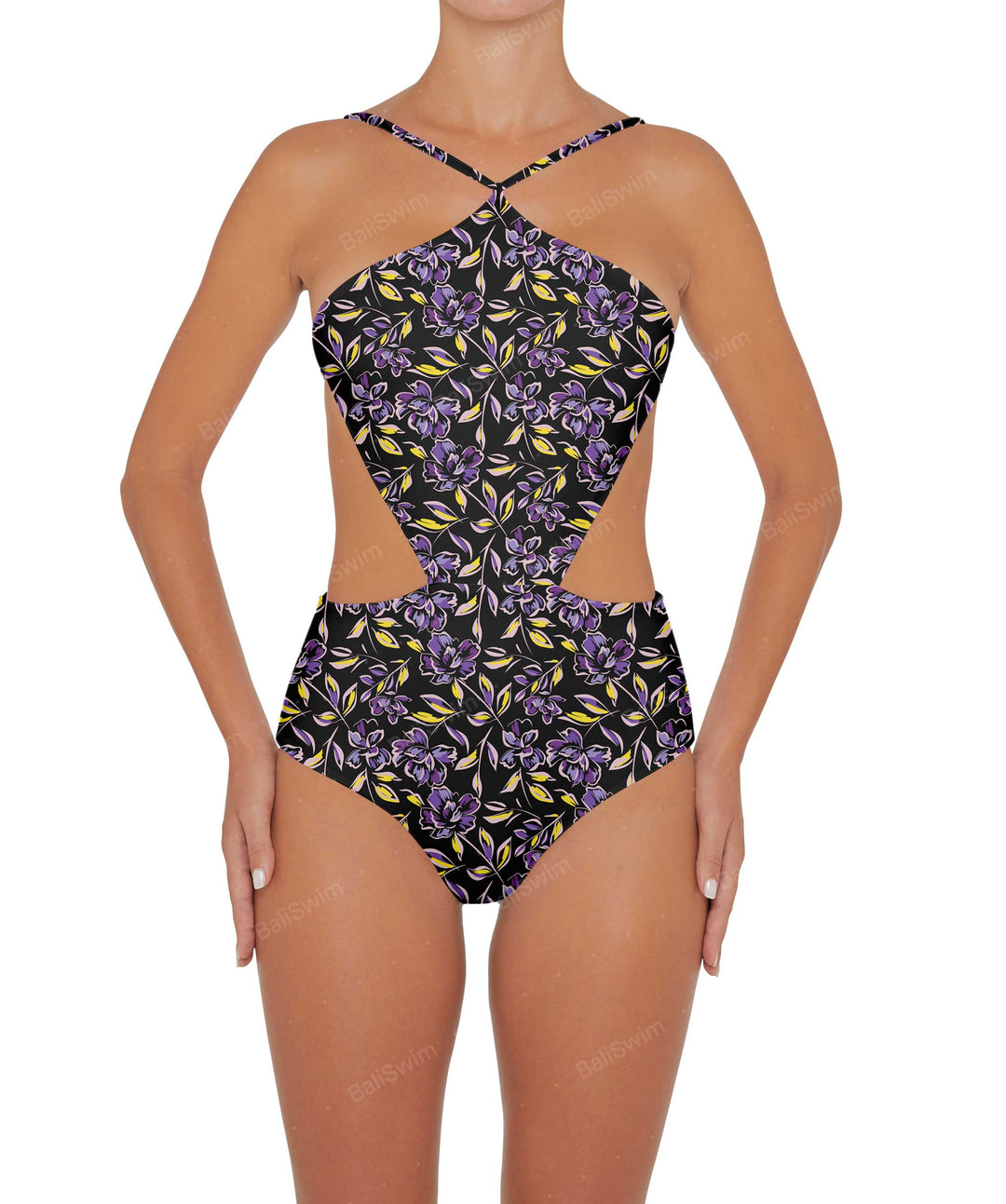 BSWS-S45 Peek a Boo Halter One Piece