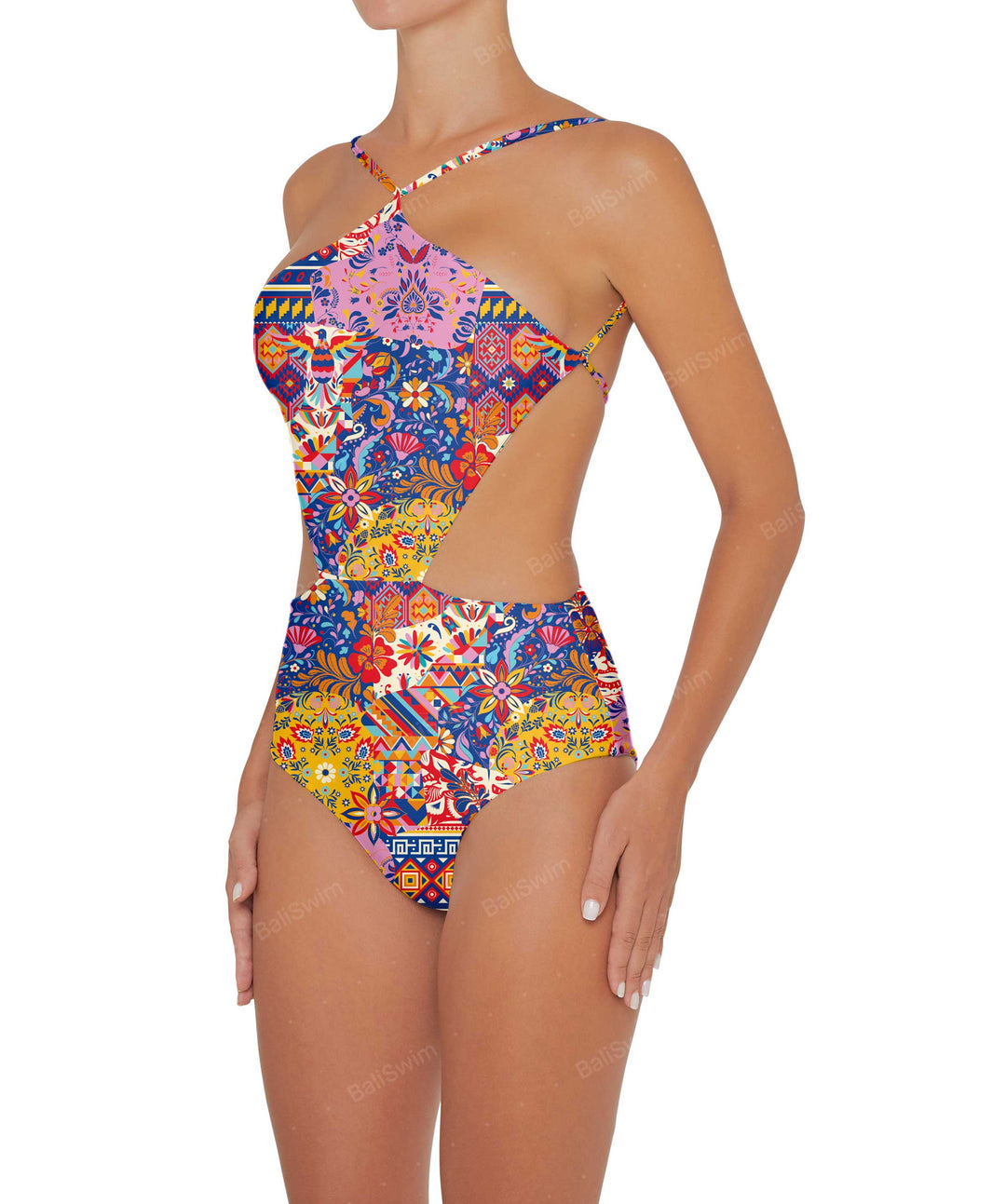 BSWS-S45 Peek a Boo Halter One Piece