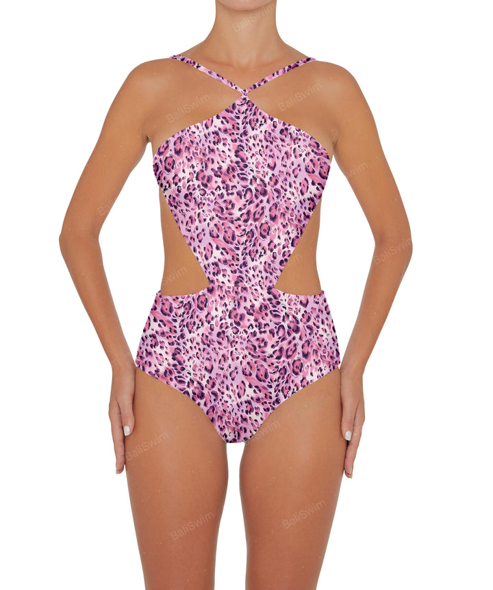 BSWS-S45 Peek a Boo Halter One Piece