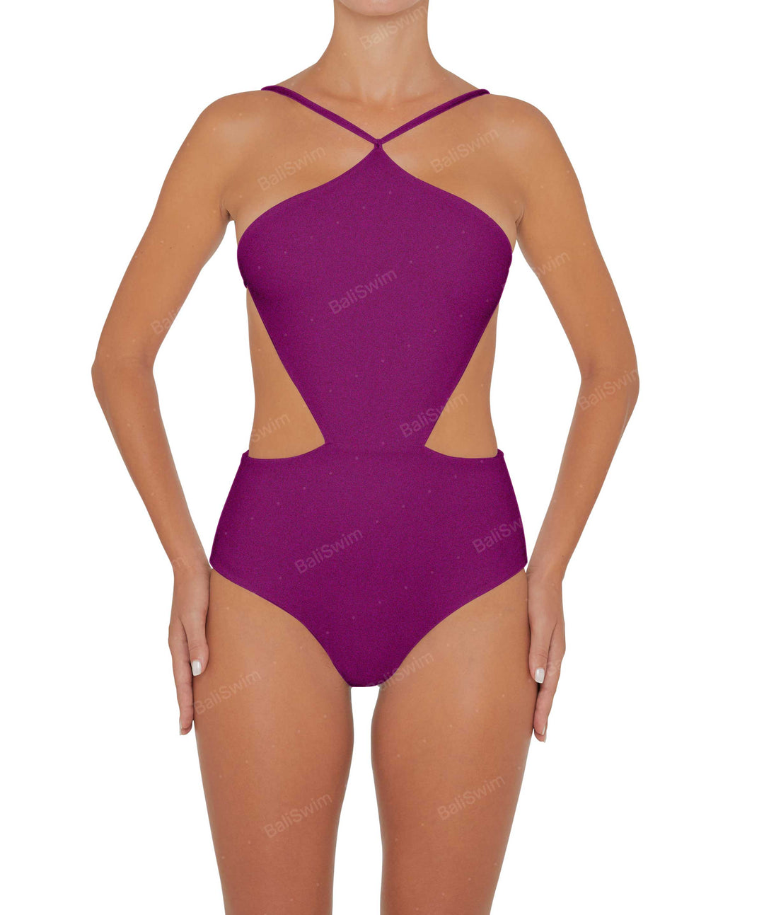 BSWS-S45 Peek a Boo Halter One Piece