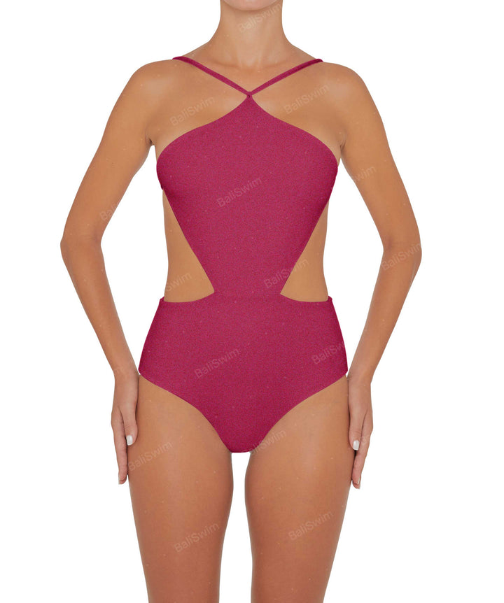 BSWS-S45 Peek a Boo Halter One Piece
