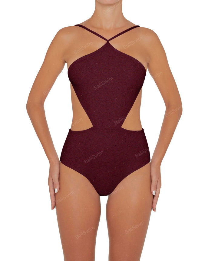 BSWS-S45 Peek a Boo Halter One Piece