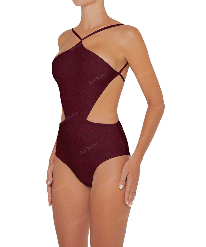 BSWS-S45 Peek a Boo Halter One Piece