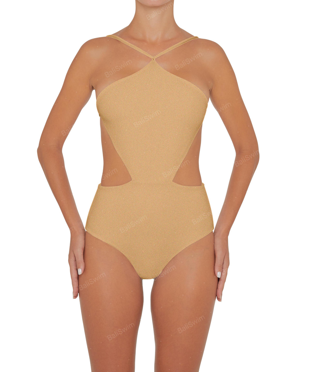 BSWS-S45 Peek a Boo Halter One Piece