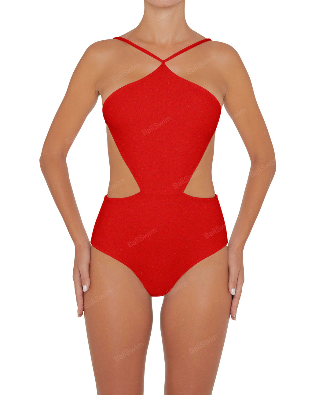 BSWS-S45 Peek a Boo Halter One Piece
