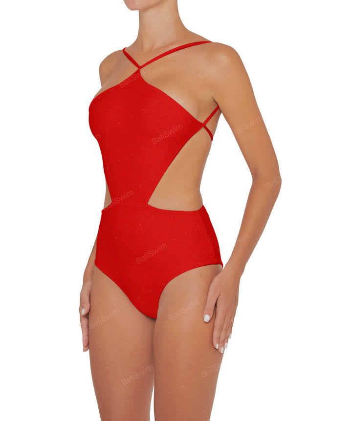 BSWS-S45 Peek a Boo Halter One Piece