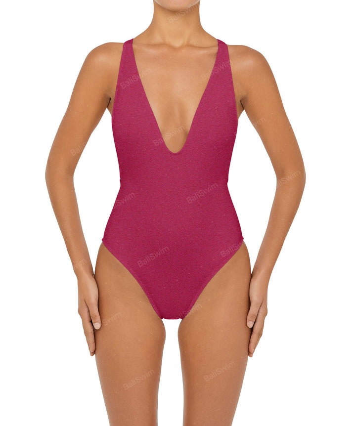 BSWS-S54 Low Back Criss Cross One Piece