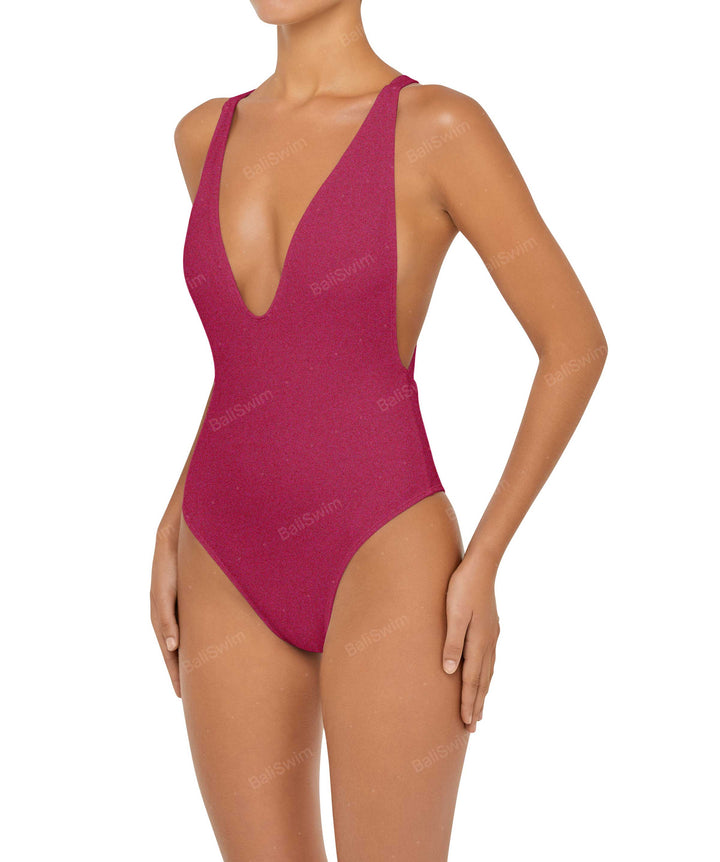 BSWS-S54 Low Back Criss Cross One Piece
