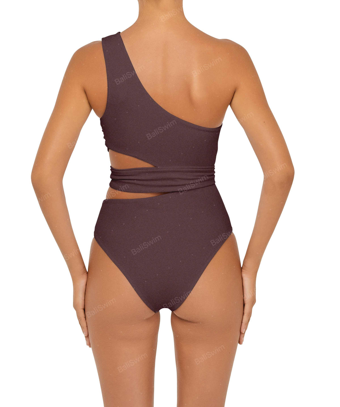BSWS-S55 Cut Out One Shoulder Swimsuit