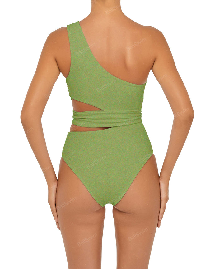 BSWS-S55 Cut Out One Shoulder Swimsuit