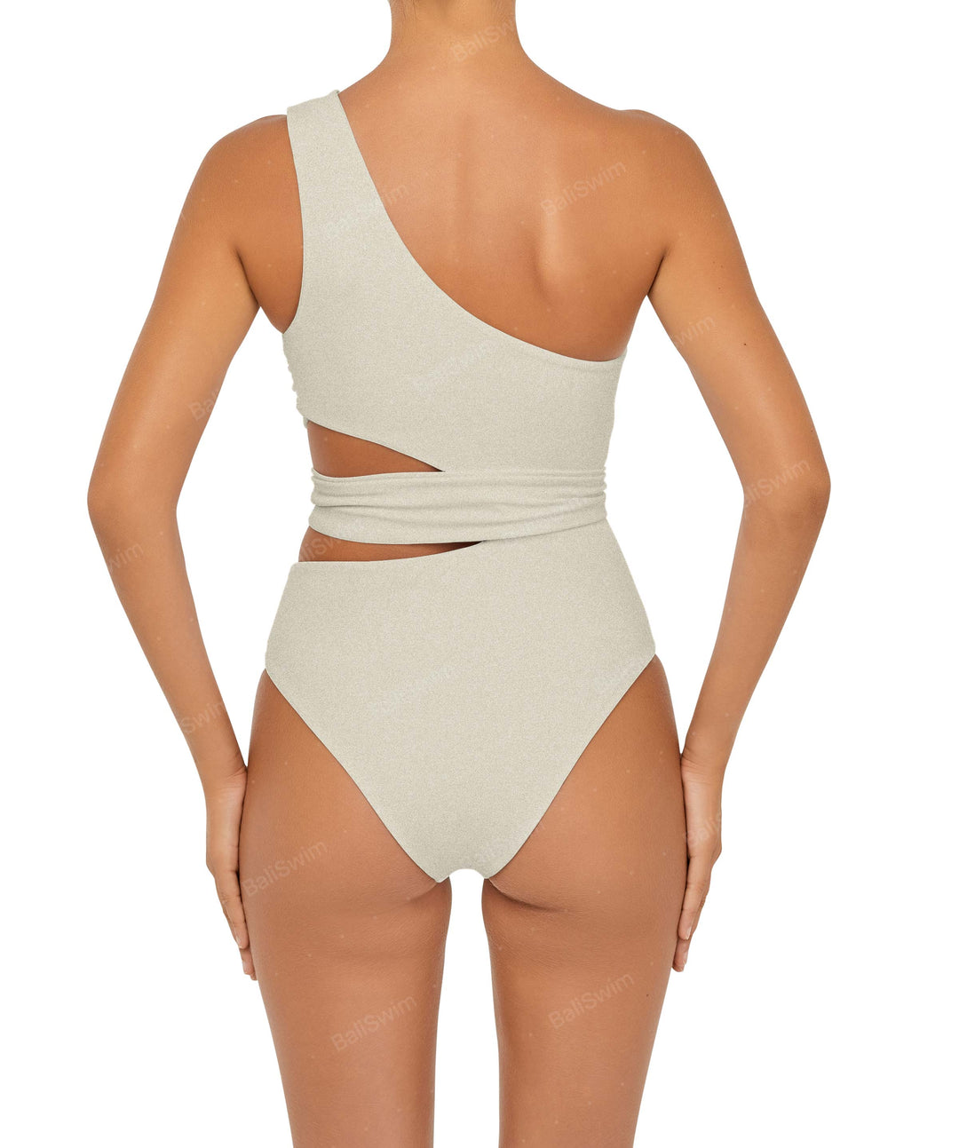 BSWS-S55 Cut Out One Shoulder Swimsuit