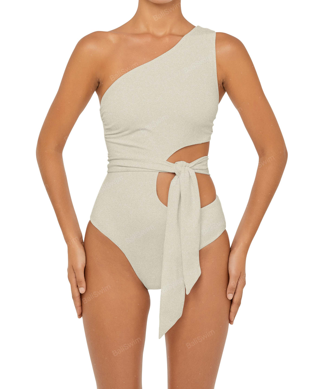 BSWS-S55 Cut Out One Shoulder Swimsuit