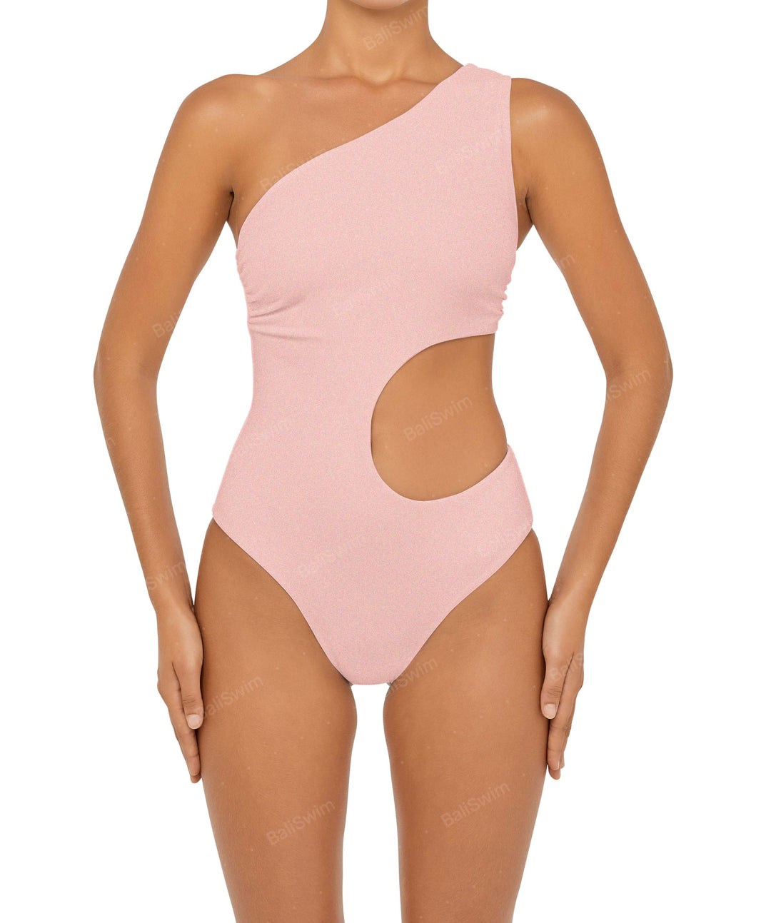 BSWS-S55 Cut Out One Shoulder Swimsuit