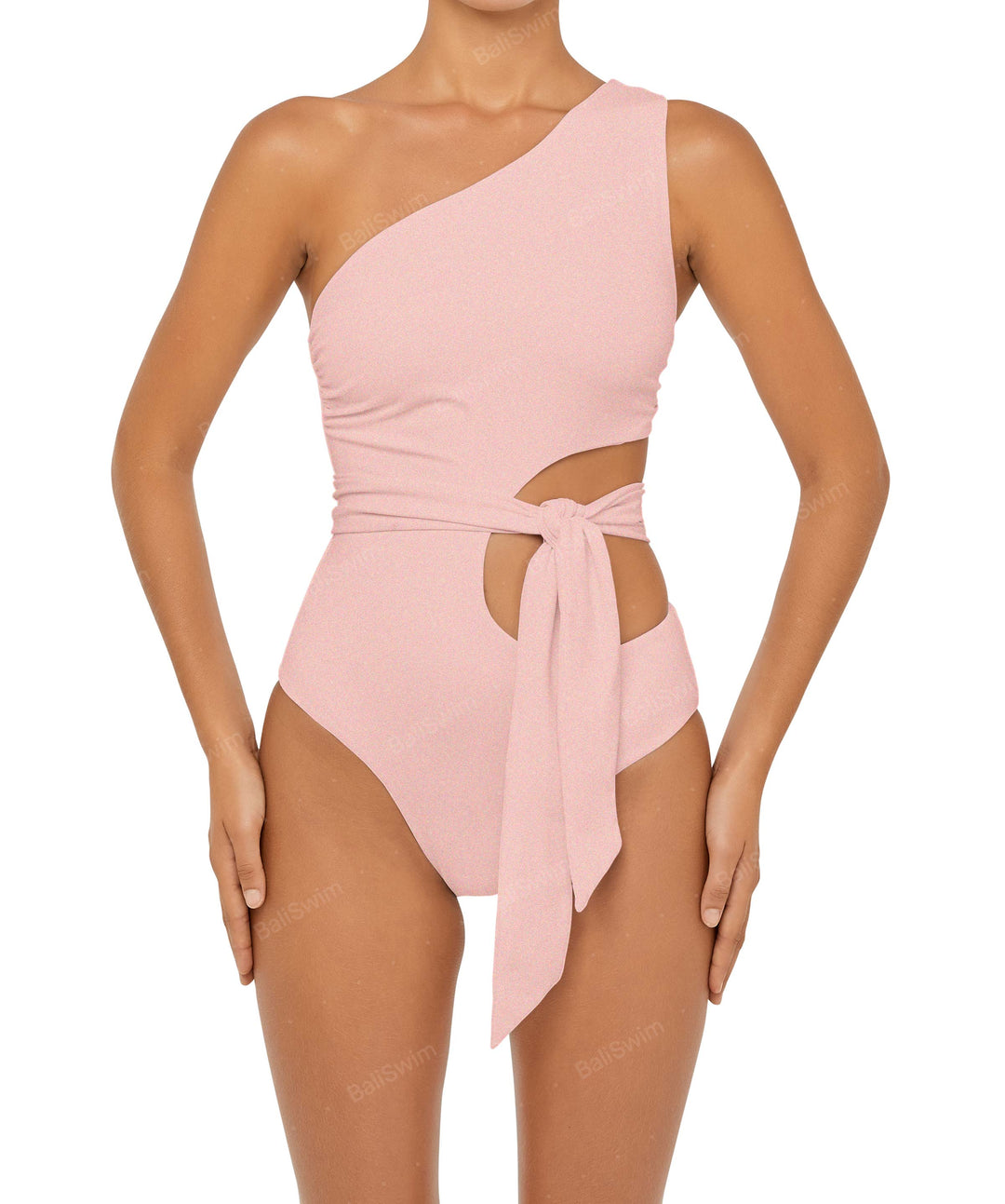 BSWS-S55 Cut Out One Shoulder Swimsuit