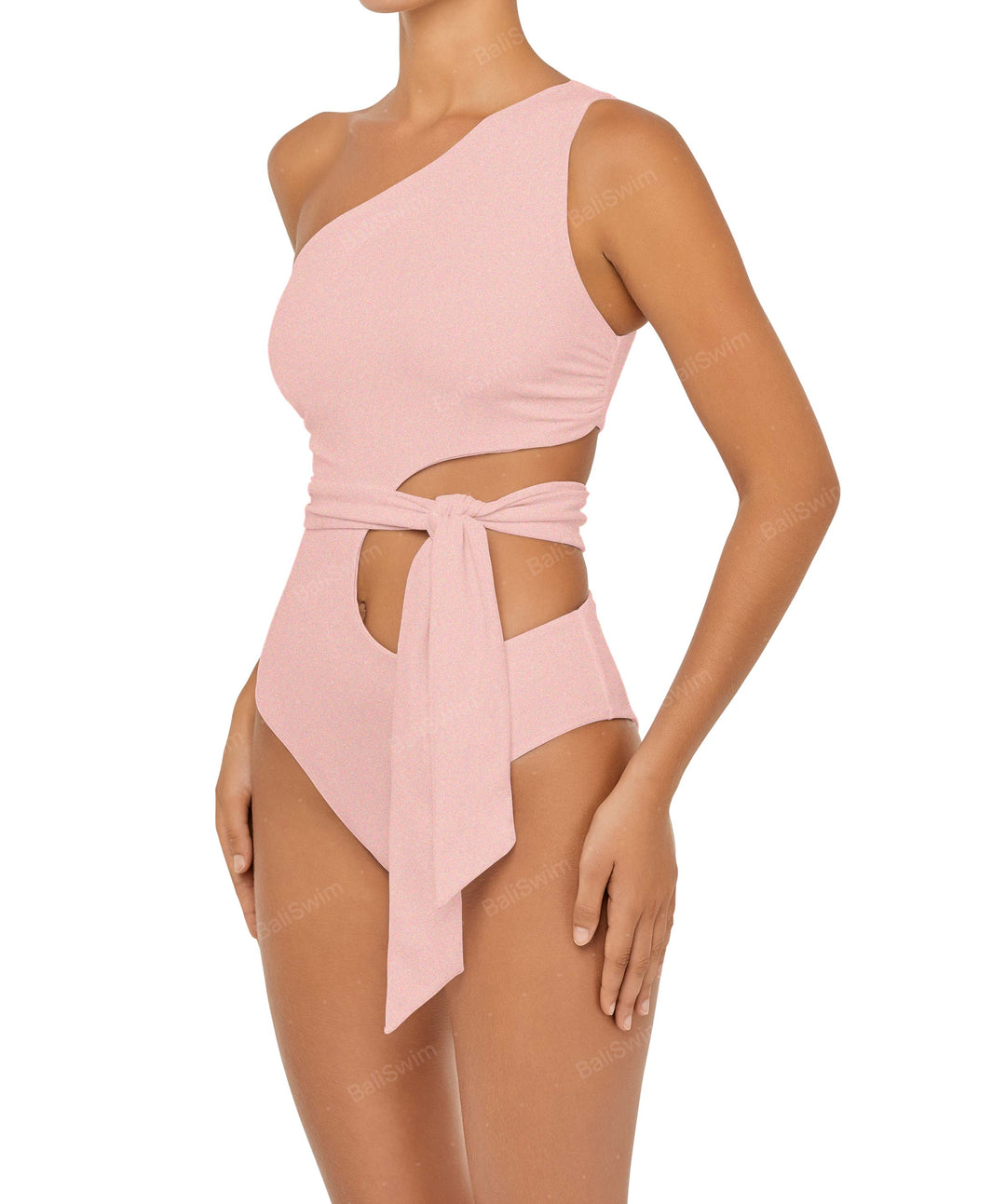 BSWS-S55 Cut Out One Shoulder Swimsuit