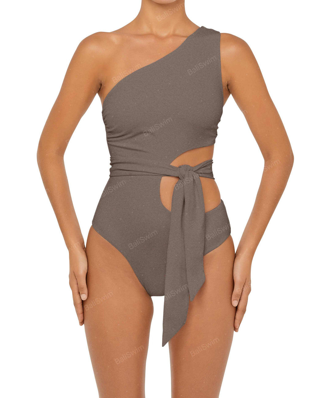BSWS-S55 Cut Out One Shoulder Swimsuit