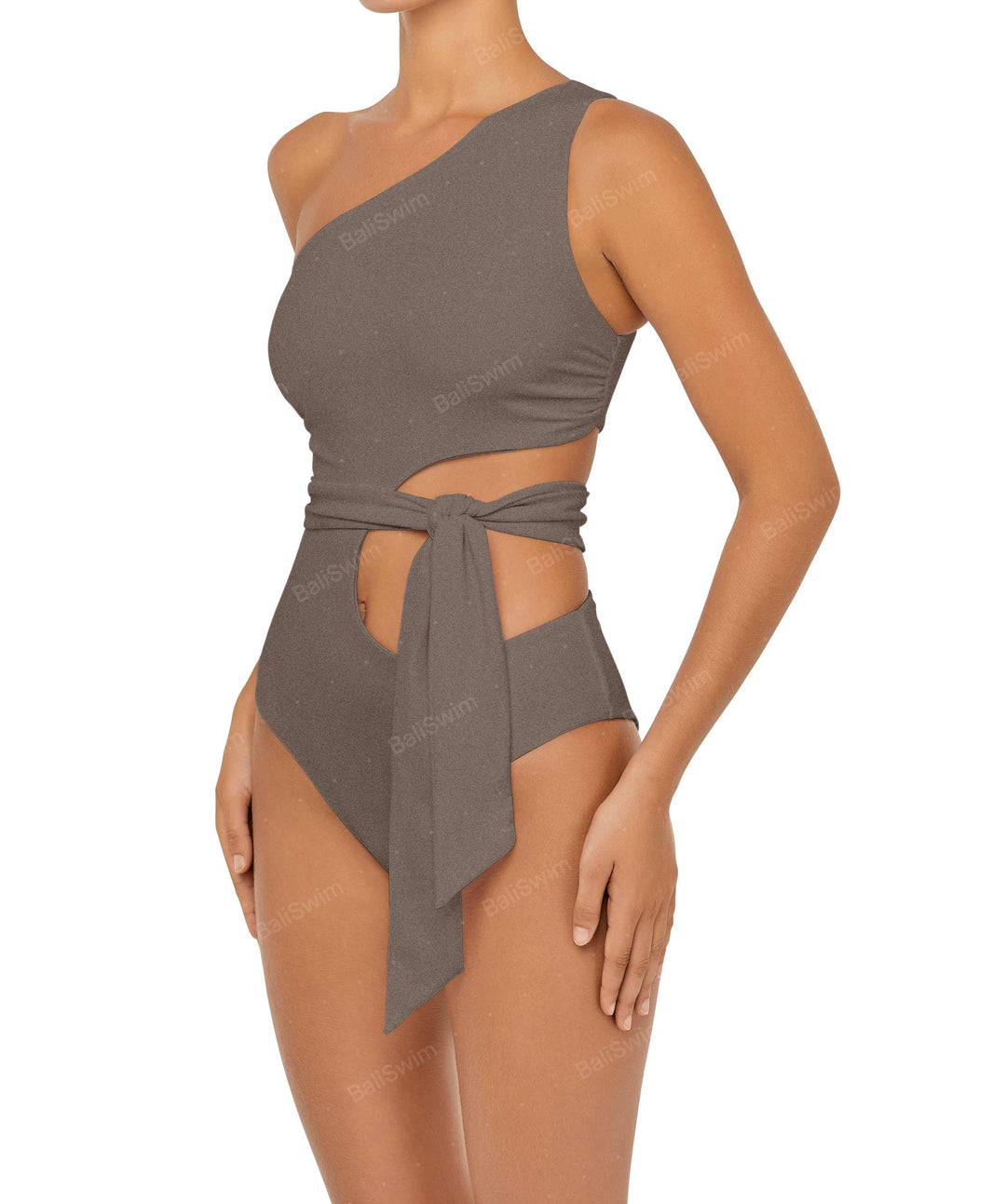 BSWS-S55 Cut Out One Shoulder Swimsuit