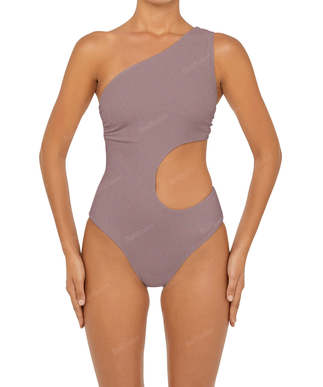 BSWS-S55 Cut Out One Shoulder Swimsuit