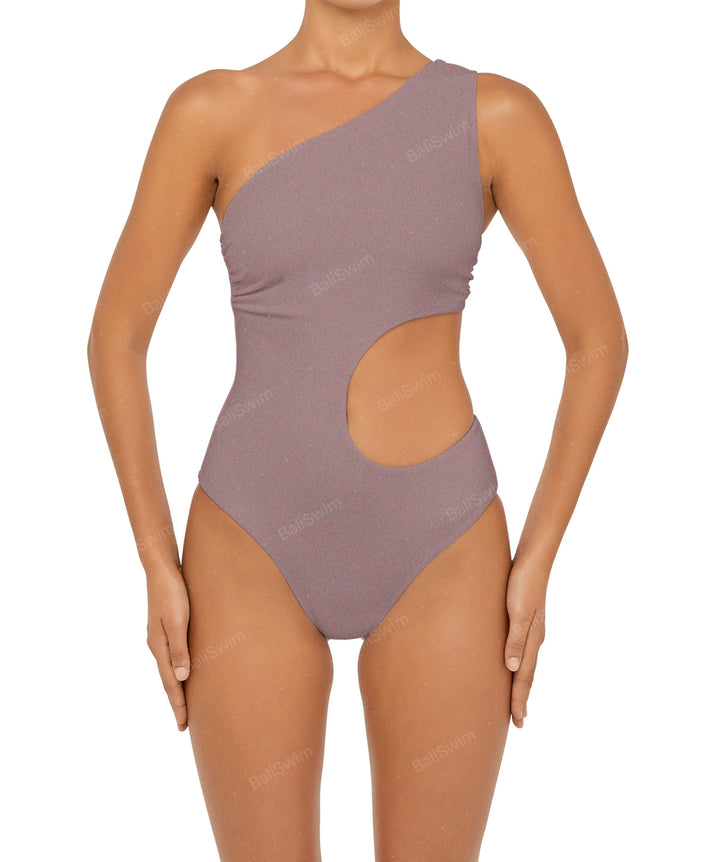 BSWS-S55 Cut Out One Shoulder Swimsuit