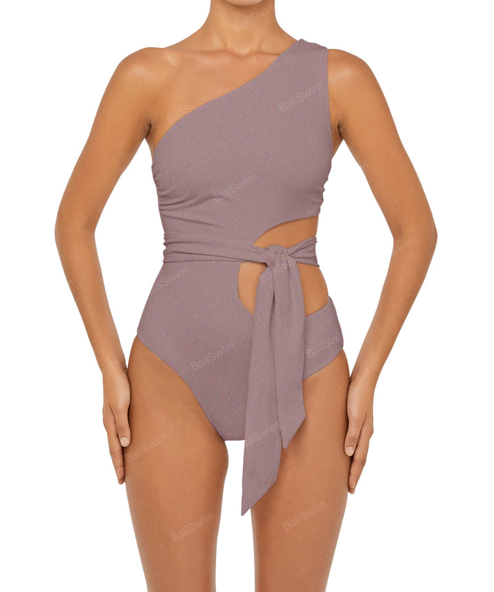 BSWS-S55 Cut Out One Shoulder Swimsuit