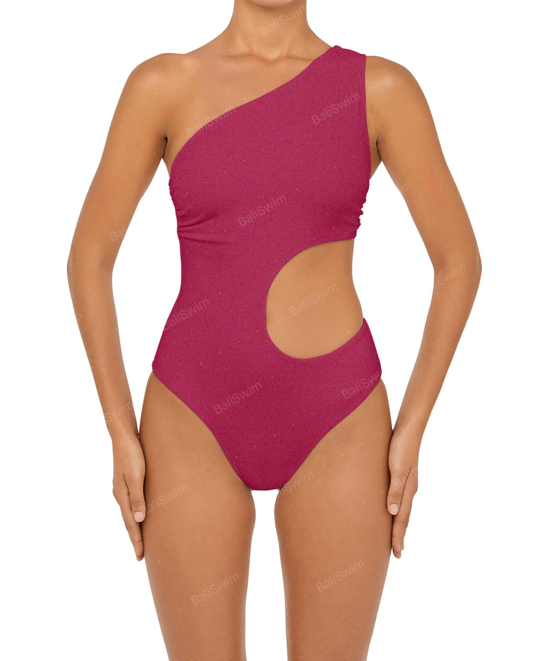 BSWS-S55 Cut Out One Shoulder Swimsuit