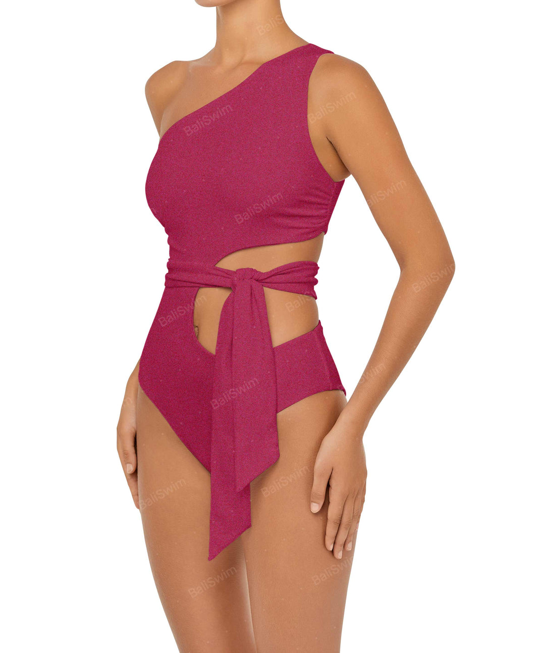 BSWS-S55 Cut Out One Shoulder Swimsuit