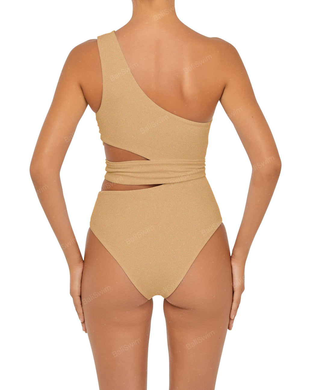 BSWS-S55 Cut Out One Shoulder Swimsuit