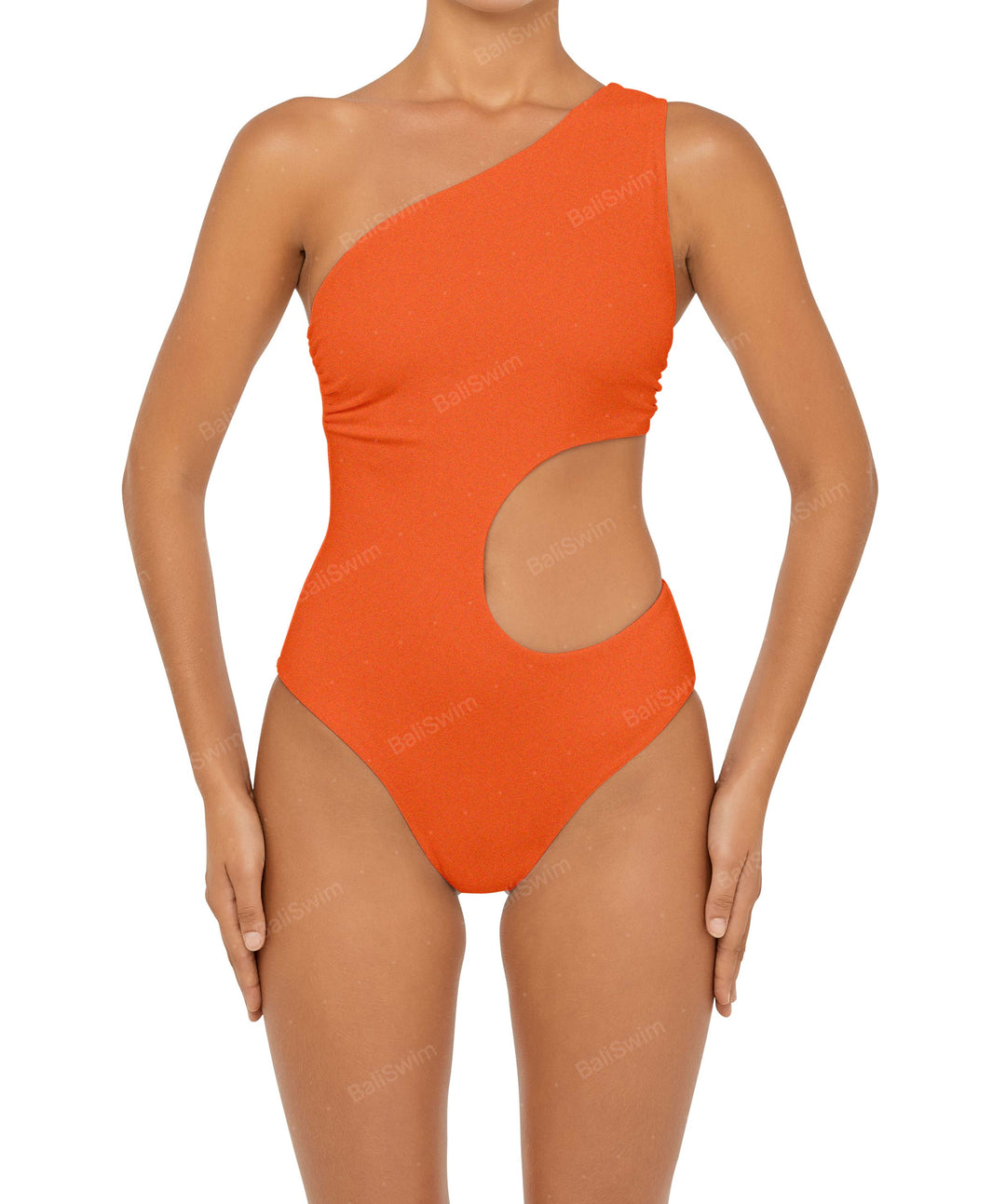 BSWS-S55 Cut Out One Shoulder Swimsuit