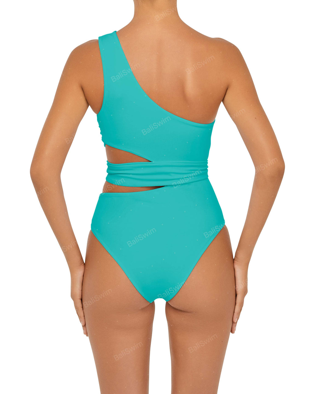 BSWS-S55 Cut Out One Shoulder Swimsuit