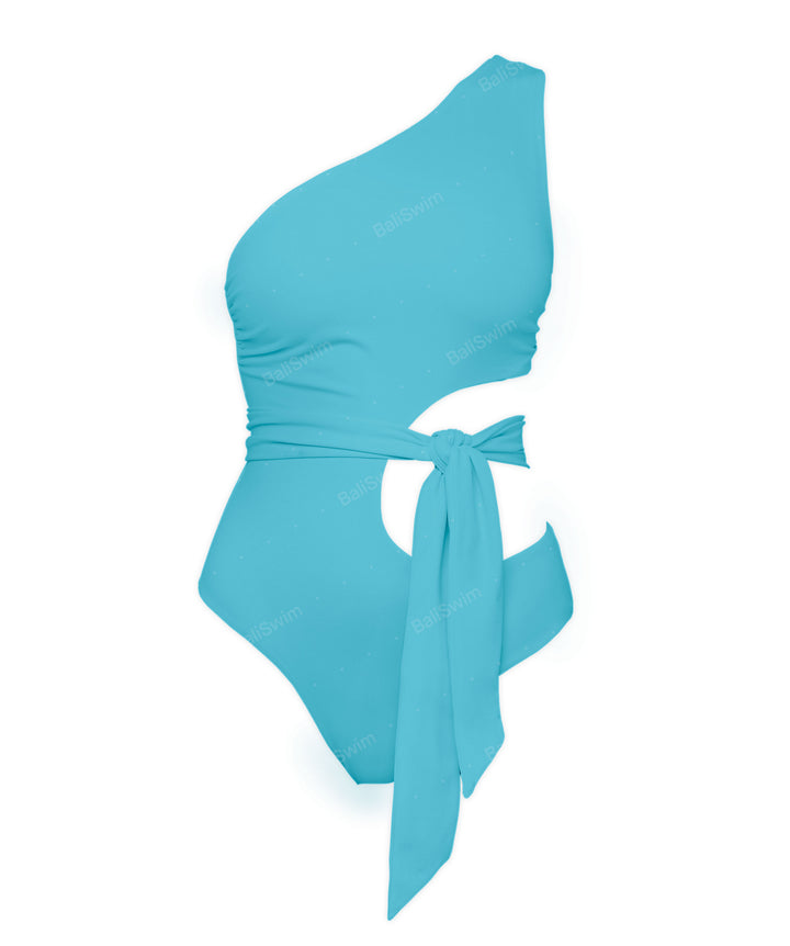 BSWS-S55 Cut Out One Shoulder Swimsuit