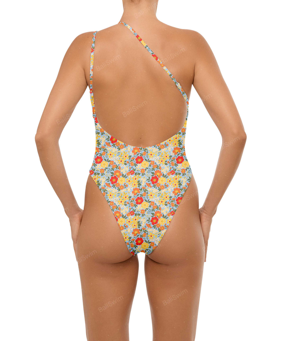 BSWS-S57 Corsage Asymmetric Cutout One Piece