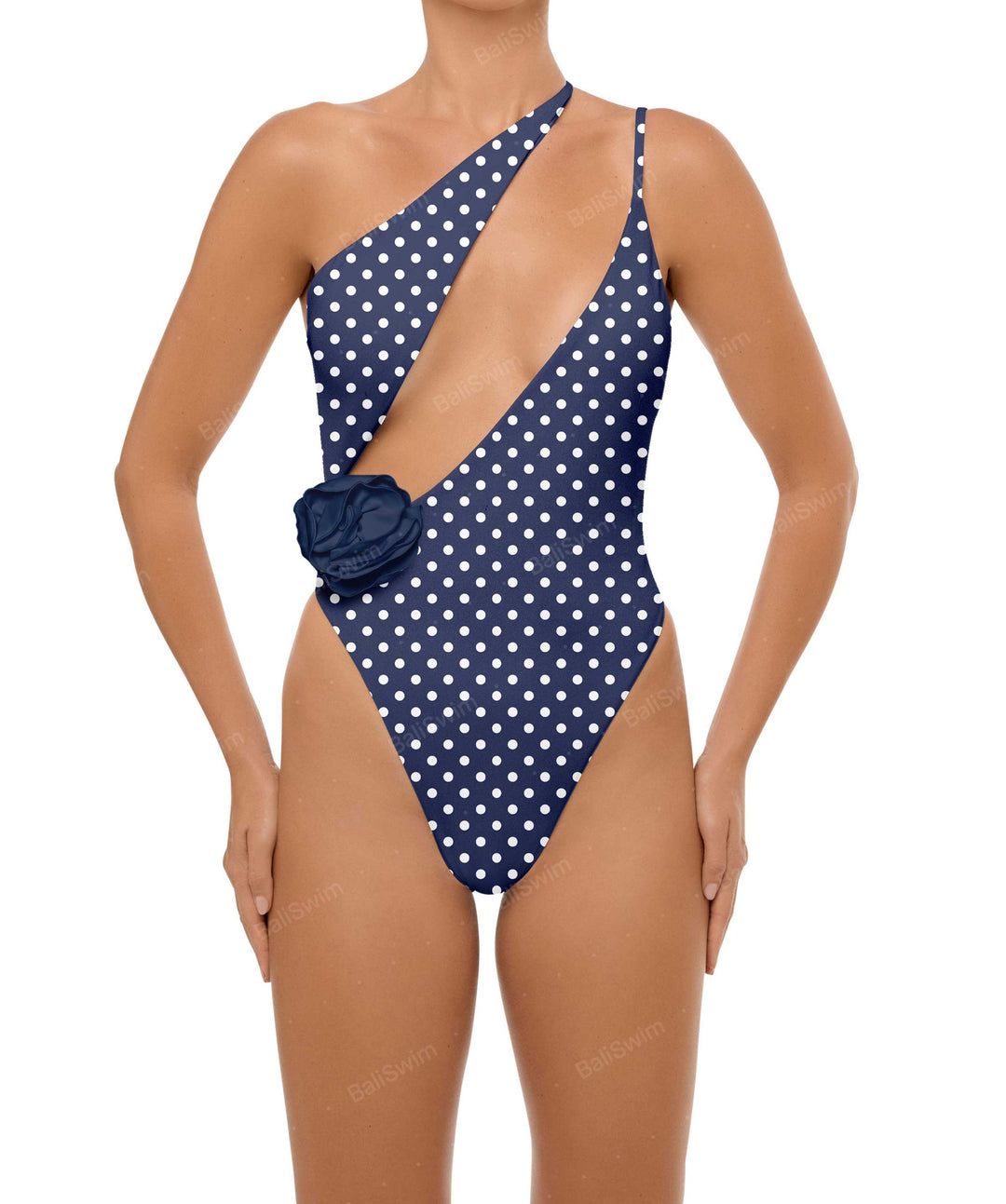 BSWS-S57 Corsage Asymmetric Cutout One Piece