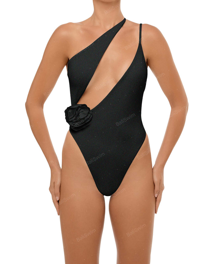 BSWS-S57 Corsage Asymmetric Cutout One Piece