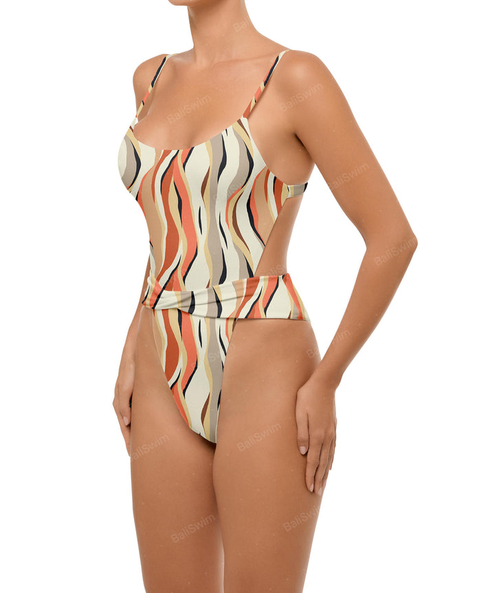 BSWS-S58 Wrap Around Twisted One Piece