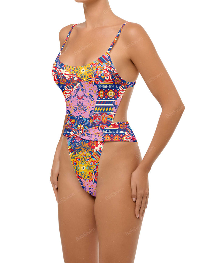 BSWS-S58 Wrap Around Twisted One Piece