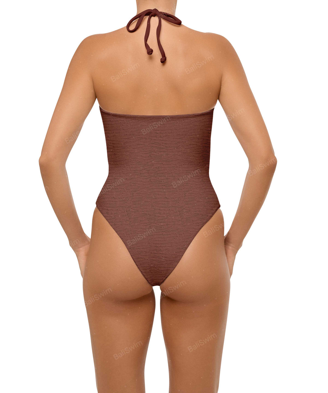 BSWS-S59 Asymmetric Cutout Halter One Piece